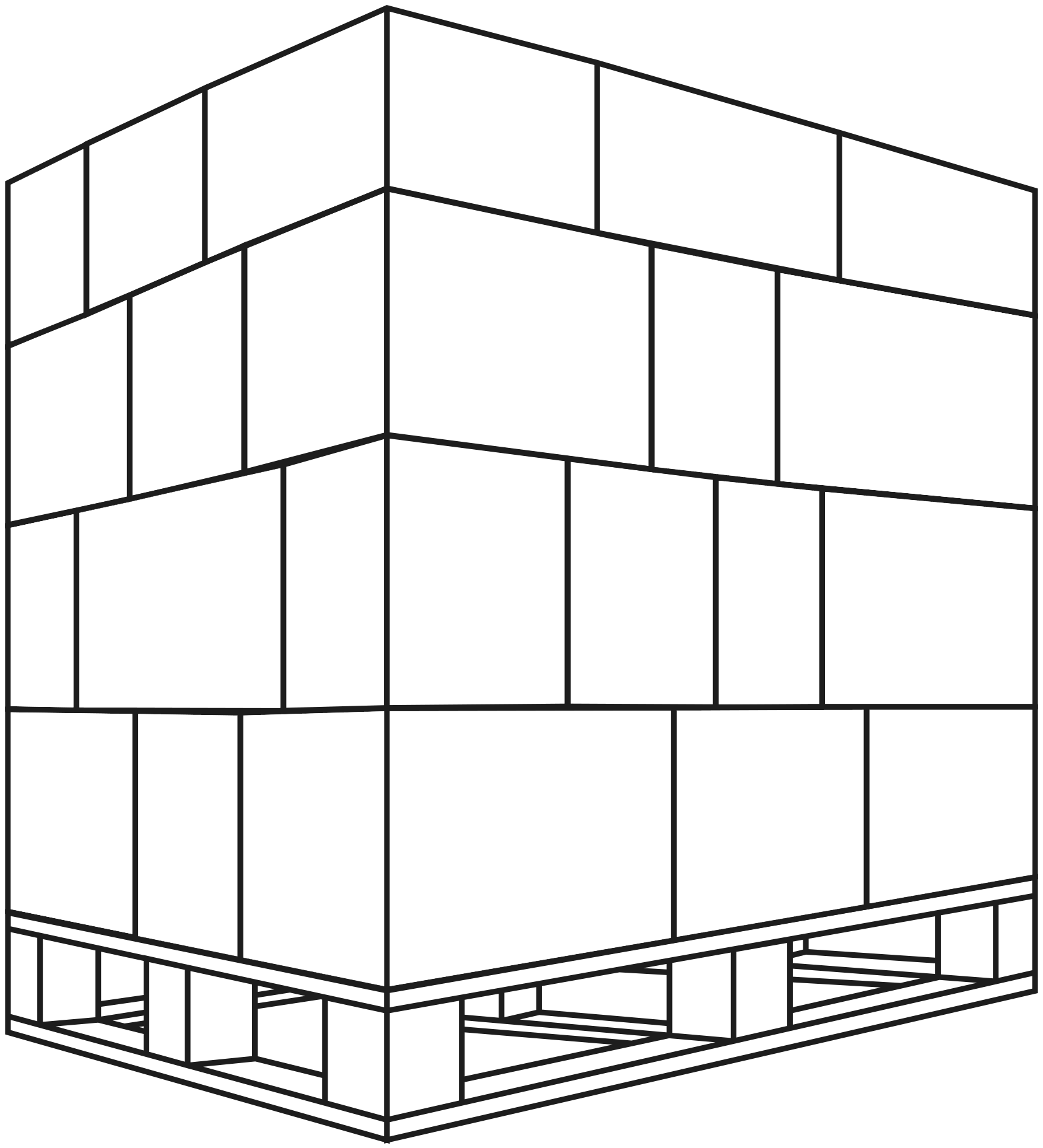 Modularkarton Skizze Faltkarton GW37