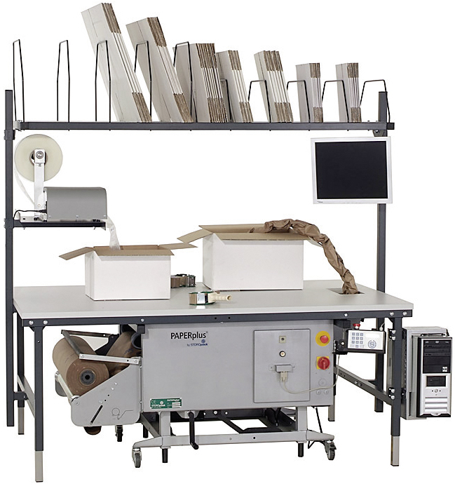 PAPERplus Classic Papierpolstersystem von Storopack mit Packtisch